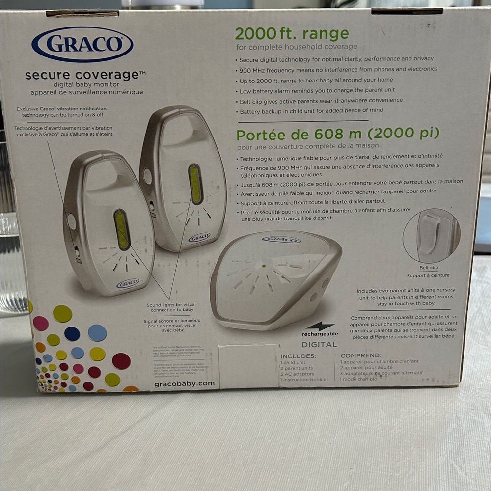 Graco Secure Coverage Digital Baby Monitor Set - Picture 2 of 4